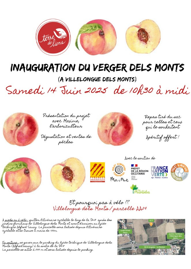 EVENEMENT TERRE DE LIENS: Inauguration du Verger dels Monts à Villelongue