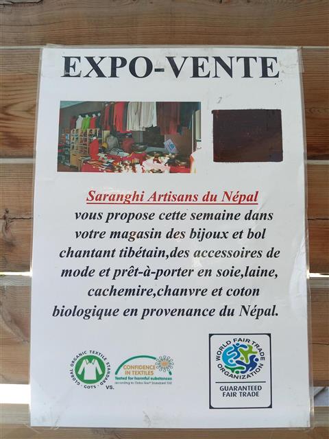 SARANGHI ARTISANS DU NEPAL EN EXPO-VENTE DANS NOTRE MAGASIN