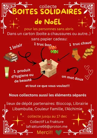 Collecte Boites Solidaires de Noël 2025. 