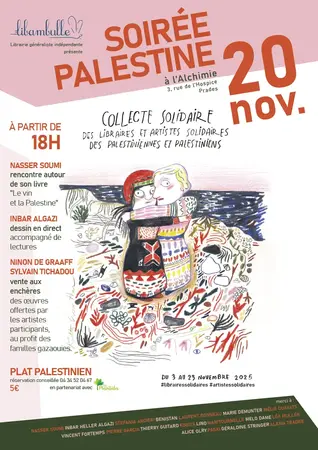 COLLECTE SOLIDAIRE: Soirée Palestine. Librairie La Libambulle COLLECTE SOLIDAIRE: Soirée Palestine. Librairie La Libambulle